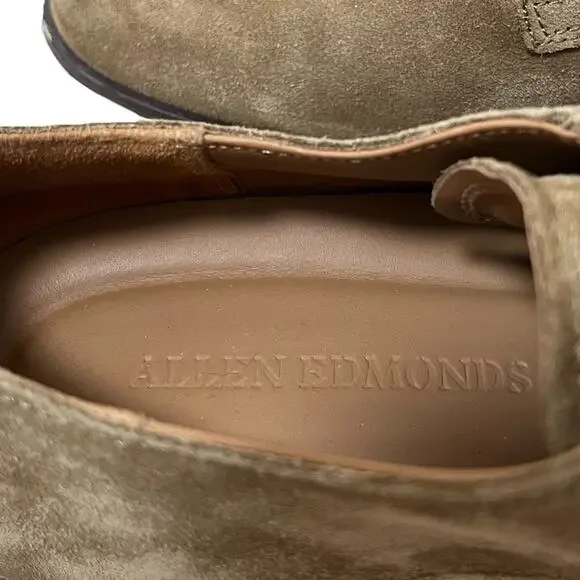 Allen Edmonds Carson Hybrid Lace‎ Up Derby Shoes US 8.5 Brown Suede Classic